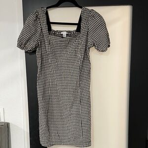 Sincerely Jules Monochrome Checkered Mini Dress